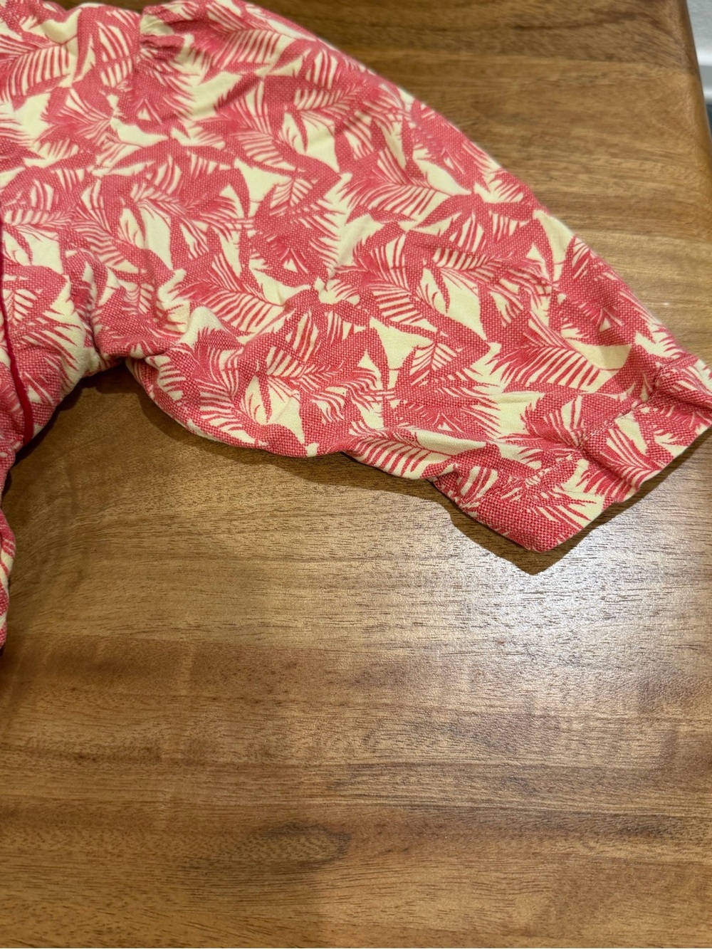 Hashboosh Button-Front Midi Dress in Coral Leaf Print Size Small - Picture 7 of 10